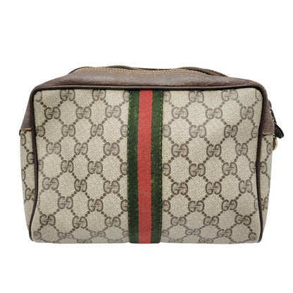【現状渡し品】【メンズ/レディース】 OLD GUCCI オールドグッチ 89.01.012 シェリーライン GGプラス ポーチ カバン バッグ 鞄 180-251223-as-03-izu カラー：ブラウン系 万代Net店