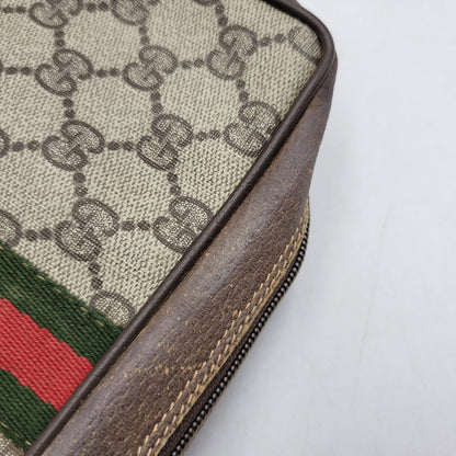 【現状渡し品】【メンズ/レディース】 OLD GUCCI オールドグッチ 89.01.012 シェリーライン GGプラス ポーチ カバン バッグ 鞄 180-251223-as-03-izu カラー：ブラウン系 万代Net店