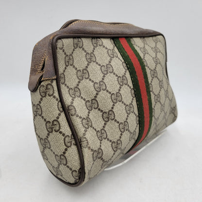 【現状渡し品】【メンズ/レディース】 OLD GUCCI オールドグッチ 89.01.012 シェリーライン GGプラス ポーチ カバン バッグ 鞄 180-251223-as-03-izu カラー：ブラウン系 万代Net店
