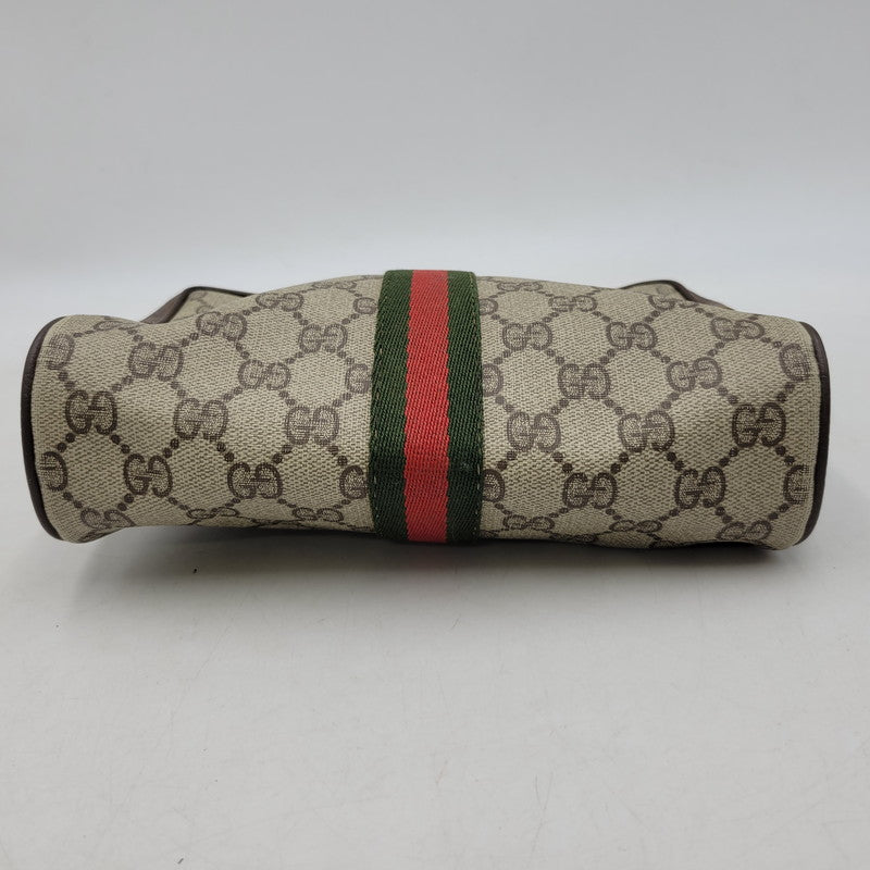 【現状渡し品】【メンズ/レディース】 OLD GUCCI オールドグッチ 89.01.012 シェリーライン GGプラス ポーチ カバン バッグ 鞄 180-251223-as-03-izu カラー：ブラウン系 万代Net店