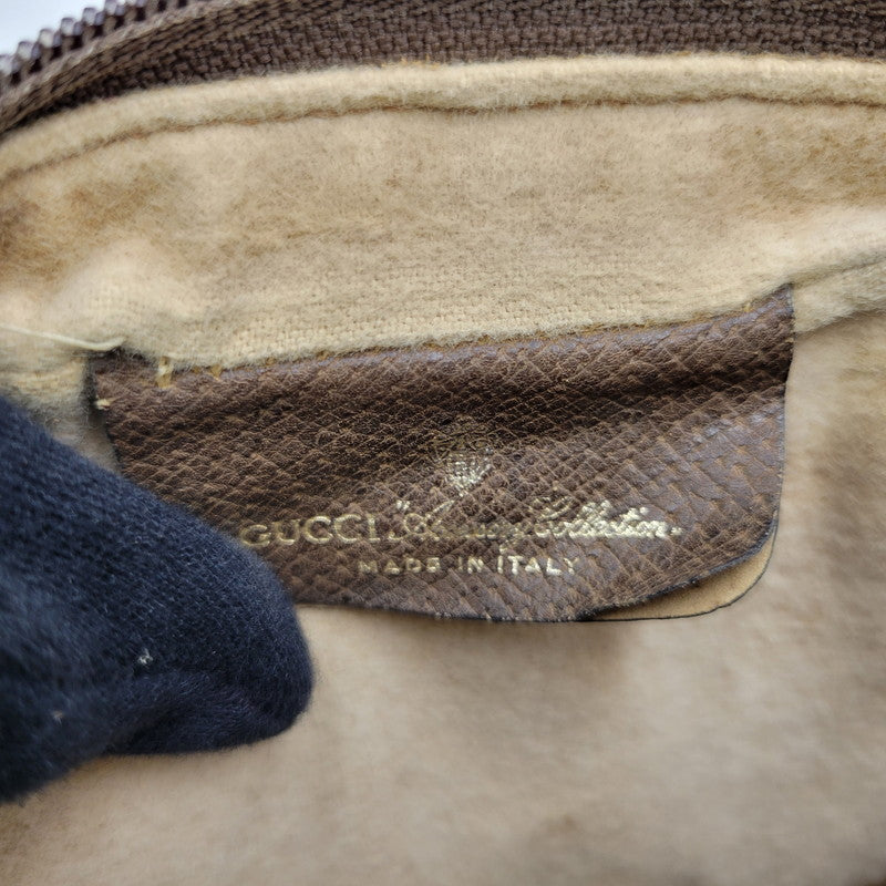 【現状渡し品】【メンズ/レディース】 OLD GUCCI オールドグッチ 89.01.012 シェリーライン GGプラス ポーチ カバン バッグ 鞄 180-251223-as-03-izu カラー：ブラウン系 万代Net店