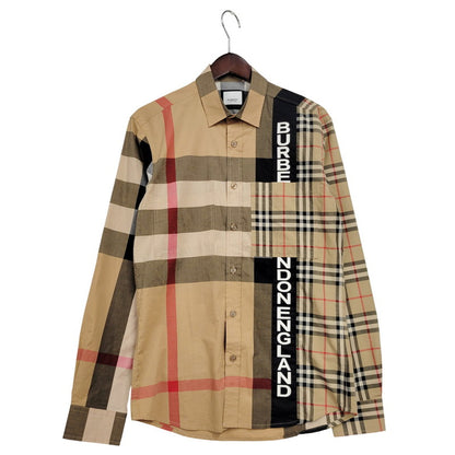 【中古品】【メンズ】 LOGO RUBBER PRINT PATCHWORK L/S SHIRT THTHAGAR129SAM ロゴ ラバー プリント パッチワーク ロングスリーブ シャツ ノバチェック 長袖 トップス 141-251223-as-10-izu サイズ：M カラー：マルチカラー 万代Net店