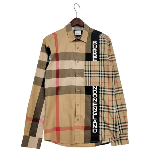 【中古品】【メンズ】 LOGO RUBBER PRINT PATCHWORK L/S SHIRT THTHAGAR129SAM ロゴ ラバー プリント パッチワーク ロングスリーブ シャツ ノバチェック 長袖 トップス 141-251223-as-10-izu サイズ：M カラー：マルチカラー 万代Net店