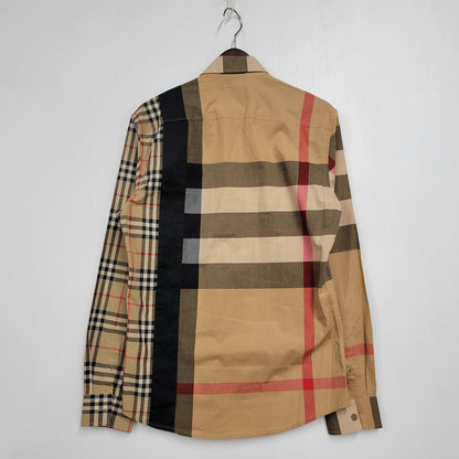 【中古品】【メンズ】 LOGO RUBBER PRINT PATCHWORK L/S SHIRT THTHAGAR129SAM ロゴ ラバー プリント パッチワーク ロングスリーブ シャツ ノバチェック 長袖 トップス 141-251223-as-10-izu サイズ：M カラー：マルチカラー 万代Net店