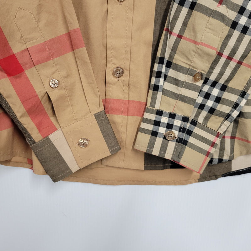 【中古品】【メンズ】 LOGO RUBBER PRINT PATCHWORK L/S SHIRT THTHAGAR129SAM ロゴ ラバー プリント パッチワーク ロングスリーブ シャツ ノバチェック 長袖 トップス 141-251223-as-10-izu サイズ：M カラー：マルチカラー 万代Net店