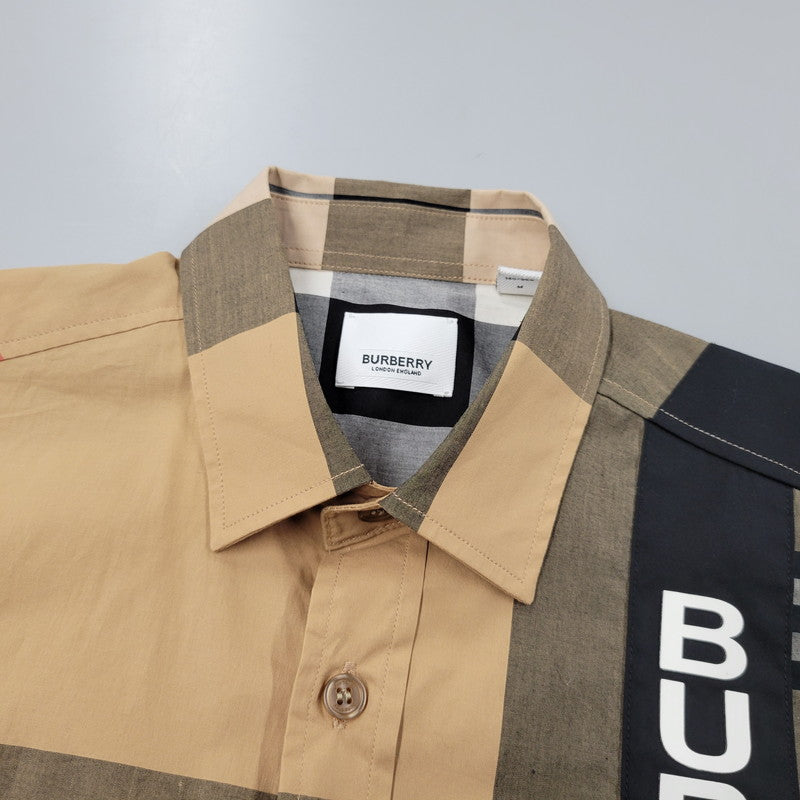 【中古品】【メンズ】 LOGO RUBBER PRINT PATCHWORK L/S SHIRT THTHAGAR129SAM ロゴ ラバー プリント パッチワーク ロングスリーブ シャツ ノバチェック 長袖 トップス 141-251223-as-10-izu サイズ：M カラー：マルチカラー 万代Net店