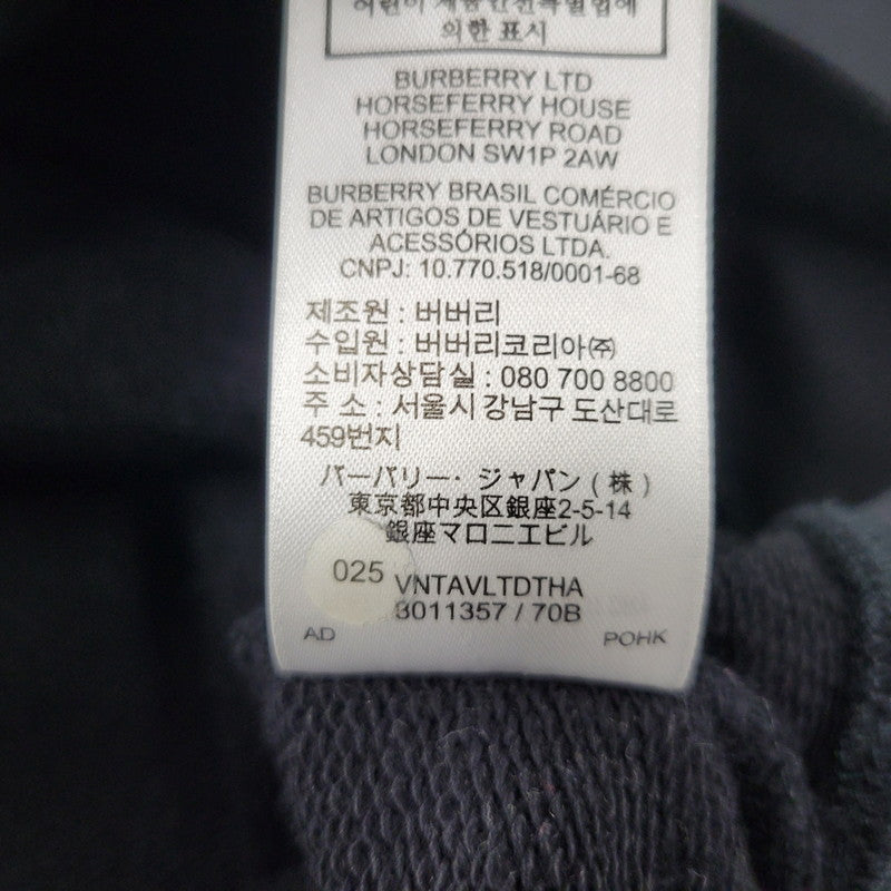 【中古品】【メンズ】 BURBERRY LONDON ENGLAND CENTER LOGO SWEAT 8011357 センター ロゴ スウェット 長袖 トップス 141-251223-as-11-izu サイズ：S カラー：ブラック 万代Net店
