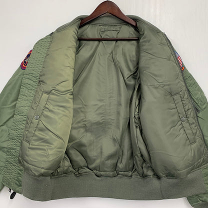 【中古品】【メンズ】 AVIREX アヴィレックス 783-3952033 MA-1 FLIGHT JACKET TOM CAT フライト ジャケット トム キャット アウター 145-251222-cs-09-izu サイズ：L カラー：カーキ 万代Net店