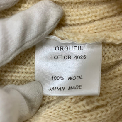 【中古品】【メンズ】 ORGUEIL オルゲイユ OR-4026 CABLE KNIT SWEATER ケーブル ニット セーター トップス 長袖 145-251222-cs-13-izu サイズ：42 カラー：ベージュ 万代Net店