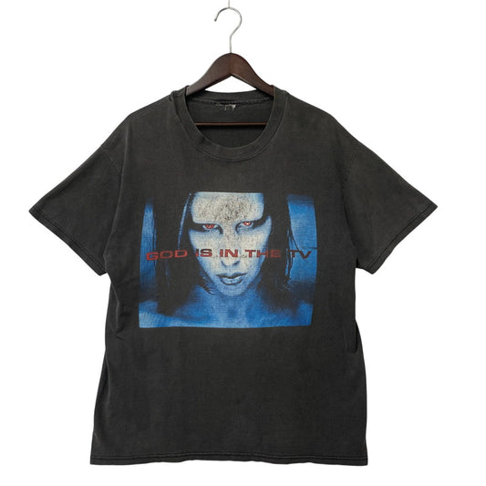 【中古品】【メンズ】 MARILYN MANSON マリリン マンソン 90S GOD IS IN THE TV SS TEE ゴッド イズ インザティーヴィー Tシャツ 半袖 146-260108-yn-02-izu サイズ：不明 カラー：グレー 万代Net店