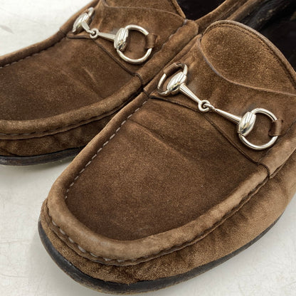 【中古品】【メンズ】 ホースビット スエード ローファー シューズ 靴 183-251223-cs-06-izu サイズ：44 E カラー：ブラウン 万代Net店