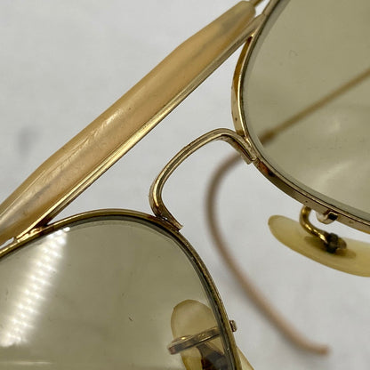 【中古品】【メンズ/レディース】 OLD RAY-BAN オールド レイバン B&L社製 OUTDOORSMAN SUNGLASSES アウトドアーズマン サングラス 203-251223-cs-08-izu サイズ：58口14 カラー：ゴールド×ベージュ 万代Net店