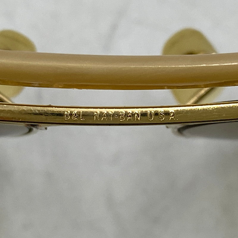 【中古品】【メンズ/レディース】 OLD RAY-BAN オールド レイバン B&L社製 OUTDOORSMAN SUNGLASSES アウトドアーズマン サングラス 203-251223-cs-08-izu サイズ：58口14 カラー：ゴールド×ベージュ 万代Net店