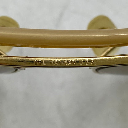 【中古品】【メンズ/レディース】 OLD RAY-BAN オールド レイバン B&L社製 OUTDOORSMAN SUNGLASSES アウトドアーズマン サングラス 203-251223-cs-08-izu サイズ：58口14 カラー：ゴールド×ベージュ 万代Net店