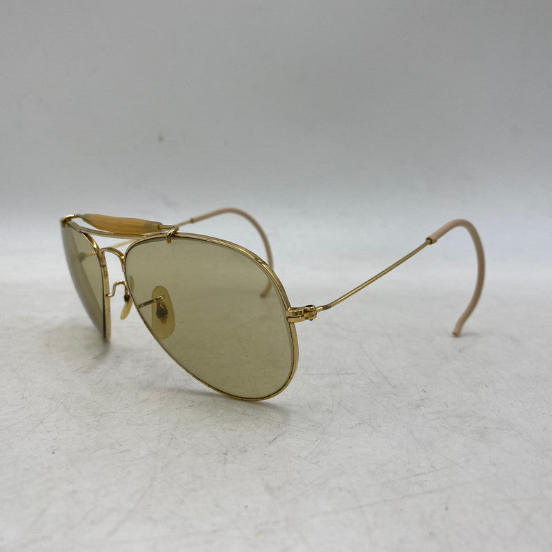 【中古品】【メンズ/レディース】 OLD RAY-BAN オールド レイバン B&L社製 OUTDOORSMAN SUNGLASSES アウトドアーズマン サングラス 203-251223-cs-08-izu サイズ：58口14 カラー：ゴールド×ベージュ 万代Net店