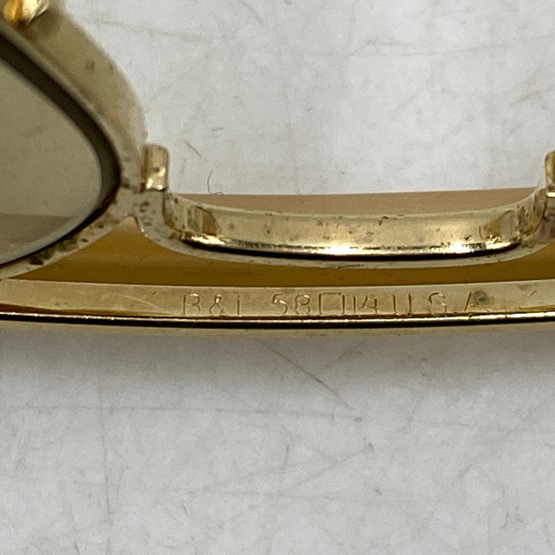 【中古品】【メンズ/レディース】 OLD RAY-BAN オールド レイバン B&L社製 OUTDOORSMAN SUNGLASSES アウトドアーズマン サングラス 203-251223-cs-08-izu サイズ：58口14 カラー：ゴールド×ベージュ 万代Net店