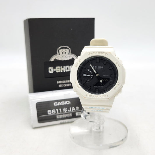 【中古品】【メンズ/レディース】 × ガリガリ君 GA-2100 ICE CANDY 40名限定 デジタル×アナログ 腕時計 196-251224-as-23-izu カラー：ホワイト×ブラック 万代Net店