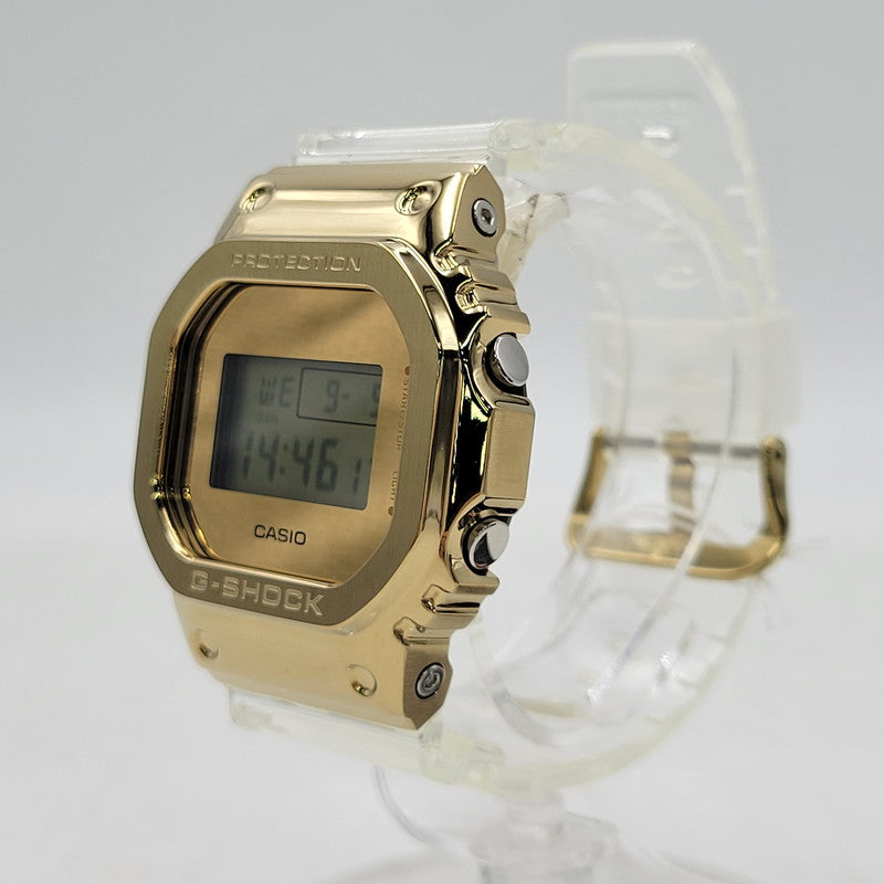 【中古美品】【メンズ/レディース】 G-SHOCK ジーショック GM-5600SG-9 腕時計 199-260909-as-31-izu サイズ：49.6 × 43.2 × 12.9 mm カラー：ゴールド×クリア 万代Net店