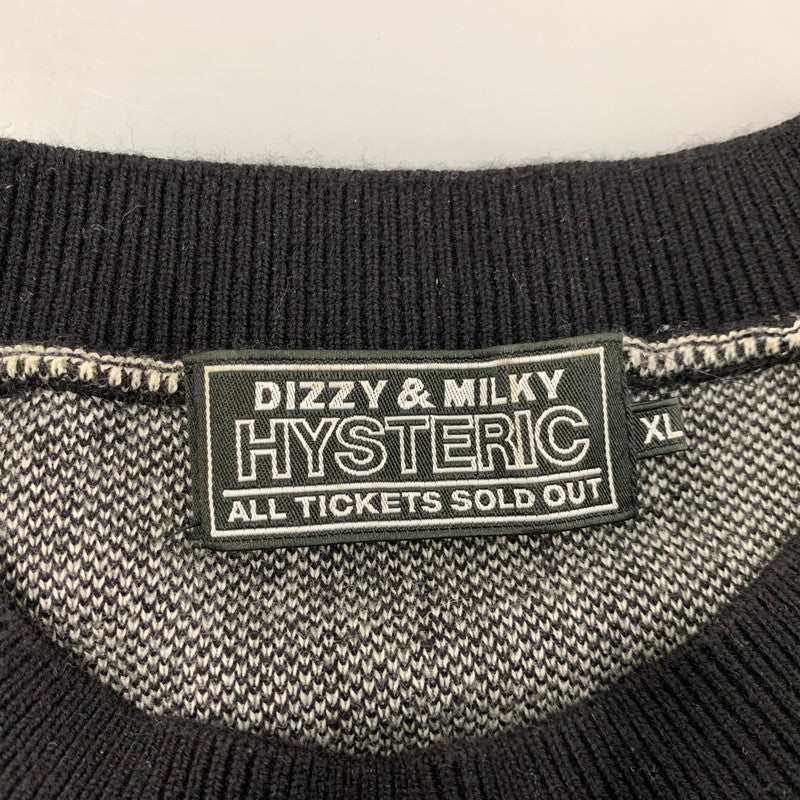 【中古品】【メンズ】 22AW VIXEN GIRL KNIT SWEATER 02223NS10 ジャカード セーター ニット 長袖 トップス 140-251225-ay-07-izu サイズ：XL カラー：ブラック 万代Net店