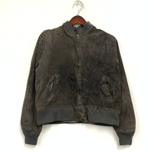 【現状渡し品】【メンズ】 HILL&ARCHER ヒルアンドアーチャー 韓国製 80S-90S SUEDE LEATHER BLOUSON スエード レザー ブルゾン アウター 146-251225-ya-05-izu サイズ：44 カラー：チャコール 万代Net店