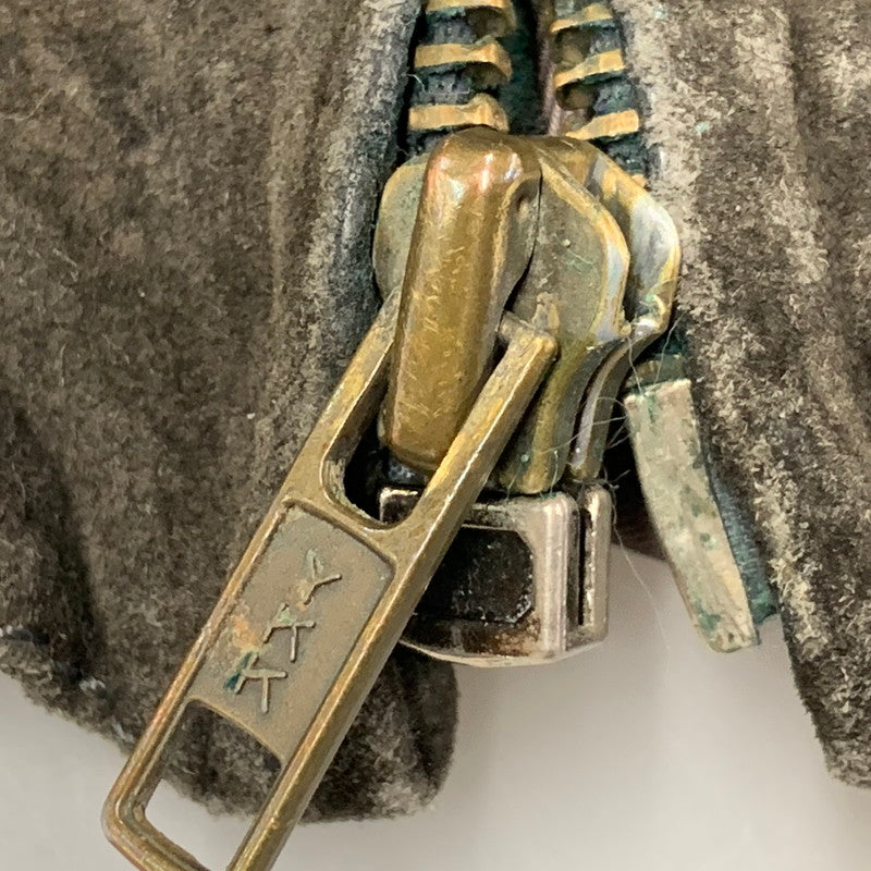 【現状渡し品】【メンズ】 HILL&ARCHER ヒルアンドアーチャー 韓国製 80S-90S SUEDE LEATHER BLOUSON スエード レザー ブルゾン アウター 146-251225-ya-05-izu サイズ：44 カラー：チャコール 万代Net店