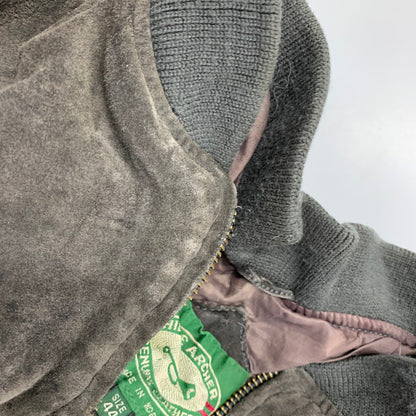 【現状渡し品】【メンズ】 HILL&ARCHER ヒルアンドアーチャー 韓国製 80S-90S SUEDE LEATHER BLOUSON スエード レザー ブルゾン アウター 146-251225-ya-05-izu サイズ：44 カラー：チャコール 万代Net店