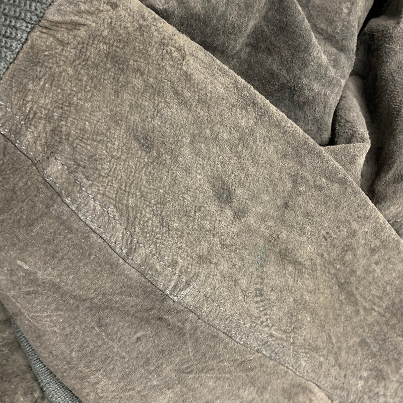 【現状渡し品】【メンズ】 HILL&ARCHER ヒルアンドアーチャー 韓国製 80S-90S SUEDE LEATHER BLOUSON スエード レザー ブルゾン アウター 146-251225-ya-05-izu サイズ：44 カラー：チャコール 万代Net店