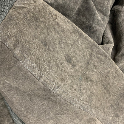 【現状渡し品】【メンズ】 HILL&ARCHER ヒルアンドアーチャー 韓国製 80S-90S SUEDE LEATHER BLOUSON スエード レザー ブルゾン アウター 146-251225-ya-05-izu サイズ：44 カラー：チャコール 万代Net店