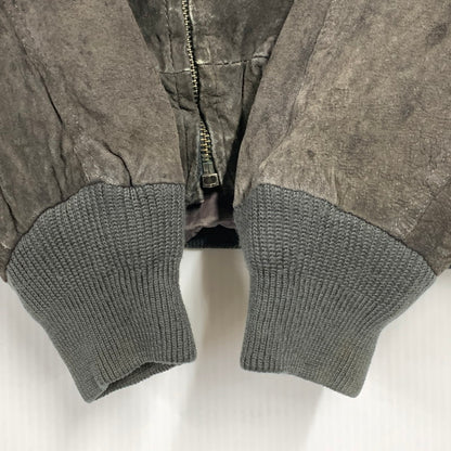 【現状渡し品】【メンズ】 HILL&ARCHER ヒルアンドアーチャー 韓国製 80S-90S SUEDE LEATHER BLOUSON スエード レザー ブルゾン アウター 146-251225-ya-05-izu サイズ：44 カラー：チャコール 万代Net店