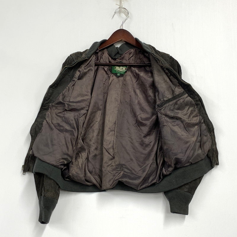 【現状渡し品】【メンズ】 HILL&ARCHER ヒルアンドアーチャー 韓国製 80S-90S SUEDE LEATHER BLOUSON スエード レザー ブルゾン アウター 146-251225-ya-05-izu サイズ：44 カラー：チャコール 万代Net店