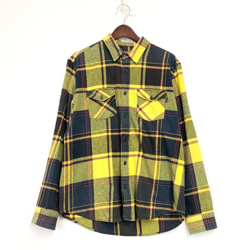 【中古品】【メンズ】 FLANNEL SHIRT フランネル シャツ トップス 長袖 149-251225-ya-02-izu サイズ：M カラー：イエロー 万代Net店
