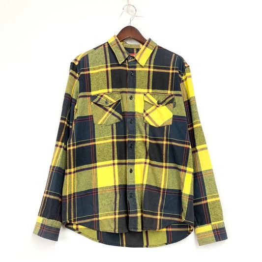 【中古品】【メンズ】 FLANNEL SHIRT フランネル シャツ トップス 長袖 149-251225-ya-02-izu サイズ：M カラー：イエロー 万代Net店