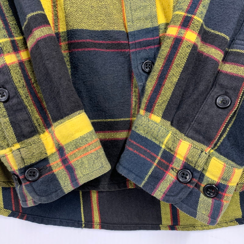 【中古品】【メンズ】 FLANNEL SHIRT フランネル シャツ トップス 長袖 149-251225-ya-02-izu サイズ：M カラー：イエロー 万代Net店