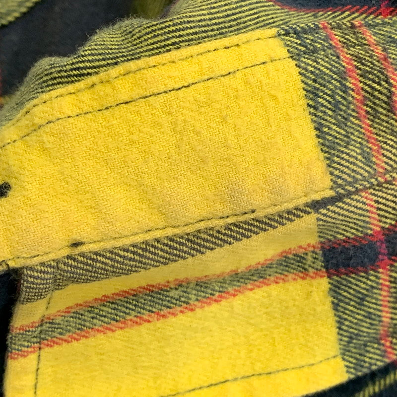 【中古品】【メンズ】 FLANNEL SHIRT フランネル シャツ トップス 長袖 149-251225-ya-02-izu サイズ：M カラー：イエロー 万代Net店