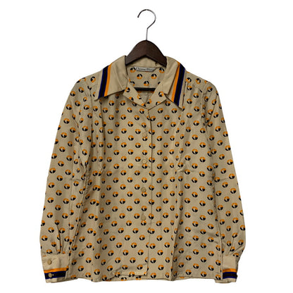 【中古品】【レディース】 LS SILK OPEN COLLAR SHIRT ALL-OVER PATTERN ロングスリーブ シルク オープン カラー シャツ トップス 長袖 168-251230-cs-02-izu サイズ：L カラー：マルチ 万代Net店