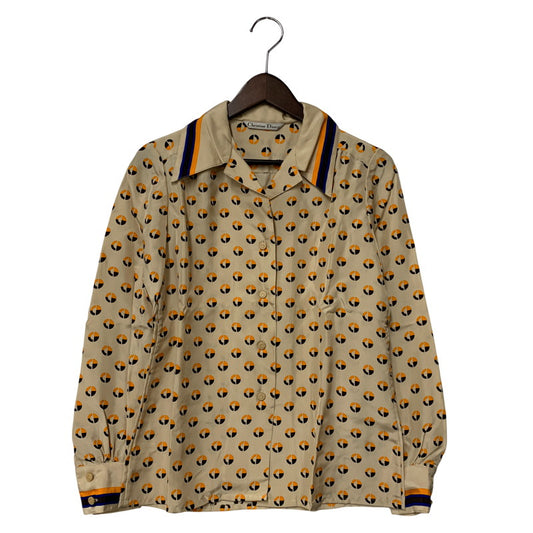 【中古品】【レディース】 LS SILK OPEN COLLAR SHIRT ALL-OVER PATTERN ロングスリーブ シルク オープン カラー シャツ トップス 長袖 168-251230-cs-02-izu サイズ：L カラー：マルチ 万代Net店