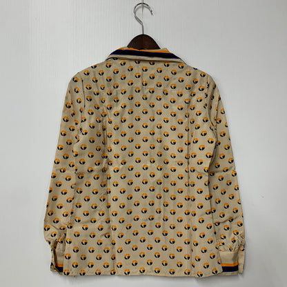 【中古品】【レディース】 LS SILK OPEN COLLAR SHIRT ALL-OVER PATTERN ロングスリーブ シルク オープン カラー シャツ トップス 長袖 168-251230-cs-02-izu サイズ：L カラー：マルチ 万代Net店
