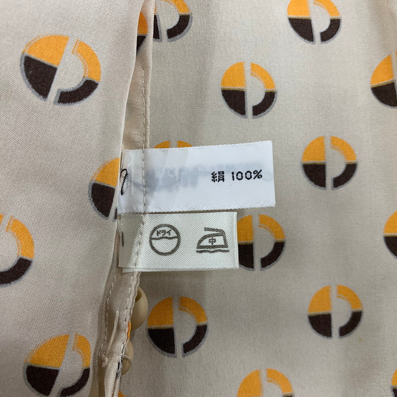 【中古品】【レディース】 LS SILK OPEN COLLAR SHIRT ALL-OVER PATTERN ロングスリーブ シルク オープン カラー シャツ トップス 長袖 168-251230-cs-02-izu サイズ：L カラー：マルチ 万代Net店