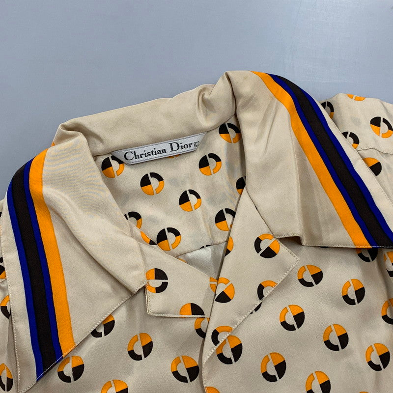 【中古品】【レディース】 LS SILK OPEN COLLAR SHIRT ALL-OVER PATTERN ロングスリーブ シルク オープン カラー シャツ トップス 長袖 168-251230-cs-02-izu サイズ：L カラー：マルチ 万代Net店