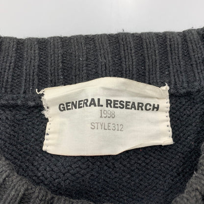 【中古品】【メンズ】 GENERAL RESEARCH ジェネラルリサーチ JOE COOL KNIT SWEATER 312 1988 ニット セーター 長袖 トップス 140-251226-as-09-izu サイズ：F カラー：ブラック 万代Net店