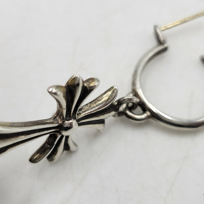 ※店頭販売のみ 【中古品】【メンズ/レディース】 925 TINY CH CROSS タイニー CHクロス ピアス アクセサリー 190-260211-as-04-ichh カラー：シルバー 万代Net店