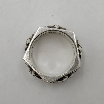 ※店頭販売のみ 【中古品】【メンズ/レディース】 925 PENTAGON BS FLR ペンタゴン BS フレア リング 指輪 アクセサリー 190-260211-as-08-ichh カラー：シルバー 万代Net店