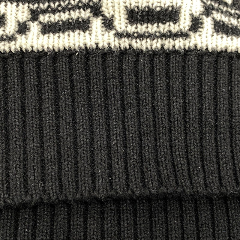 【中古品】【メンズ】 KN00523 APRES CREWNECK SWEATER アプレ クルーネック セーター ニット トップス 142-260106-kh-05-izu サイズ：M カラー：ブラック×ホワイト 万代Net店