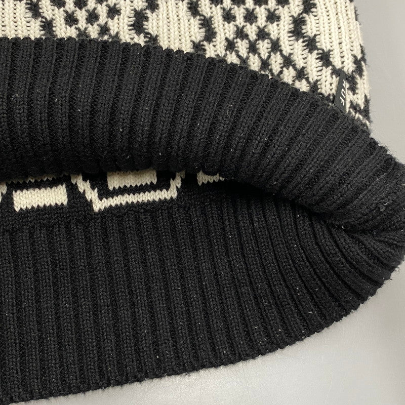 【中古品】【メンズ】 KN00523 APRES CREWNECK SWEATER アプレ クルーネック セーター ニット トップス 142-260106-kh-05-izu サイズ：M カラー：ブラック×ホワイト 万代Net店