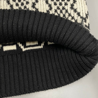 【中古品】【メンズ】 KN00523 APRES CREWNECK SWEATER アプレ クルーネック セーター ニット トップス 142-260106-kh-05-izu サイズ：M カラー：ブラック×ホワイト 万代Net店