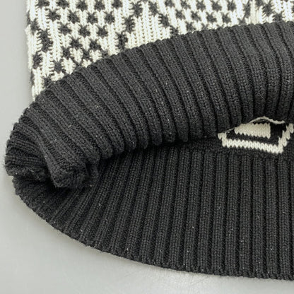 【中古品】【メンズ】 KN00523 APRES CREWNECK SWEATER アプレ クルーネック セーター ニット トップス 142-260106-kh-05-izu サイズ：M カラー：ブラック×ホワイト 万代Net店