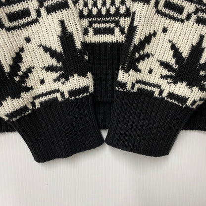 【中古品】【メンズ】 KN00523 APRES CREWNECK SWEATER アプレ クルーネック セーター ニット トップス 142-260106-kh-05-izu サイズ：M カラー：ブラック×ホワイト 万代Net店