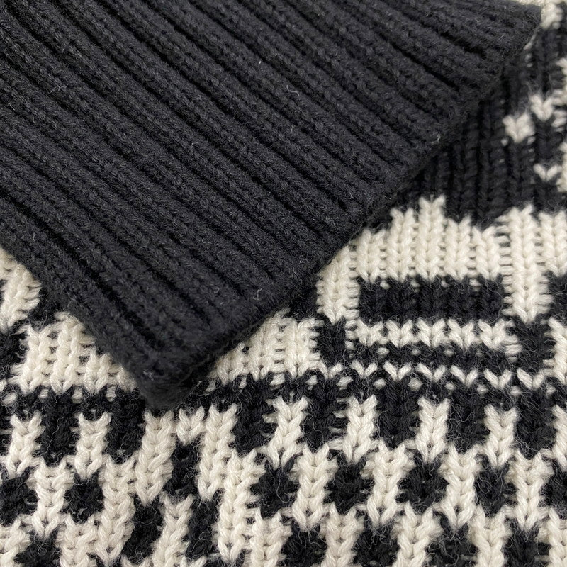 【中古品】【メンズ】 KN00523 APRES CREWNECK SWEATER アプレ クルーネック セーター ニット トップス 142-260106-kh-05-izu サイズ：M カラー：ブラック×ホワイト 万代Net店