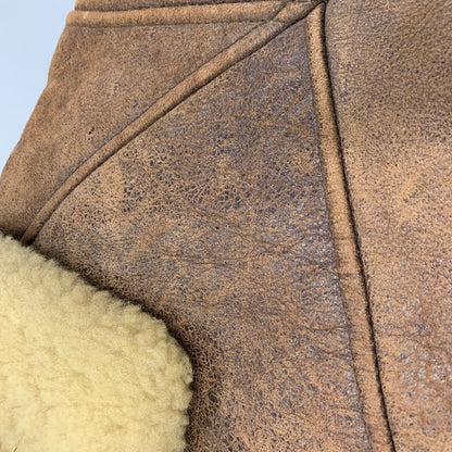 【現状渡し品】【メンズ】 AC-17755 USA製 80S TYPE B-6 MOUTON FLIGHT JACKET ムートン フライト ジャケット アウター 146-260106-ya-10-izu サイズ：40 カラー：ブラウン 万代Net店