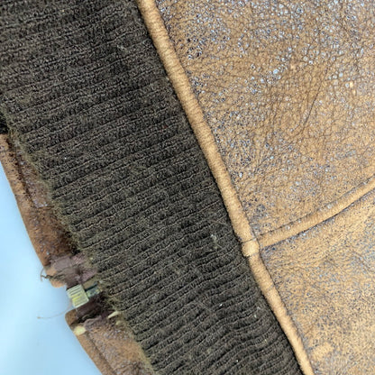 【現状渡し品】【メンズ】 AC-17755 USA製 80S TYPE B-6 MOUTON FLIGHT JACKET ムートン フライト ジャケット アウター 146-260106-ya-10-izu サイズ：40 カラー：ブラウン 万代Net店